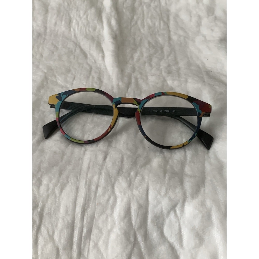 Fashion Colorful Painting Glasses Pop Spectacles ISO31 C9 47-21-145 Frames Only